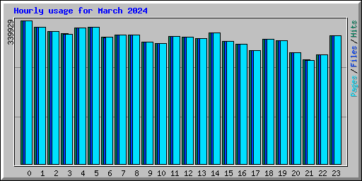 Hourly usage for March 2024