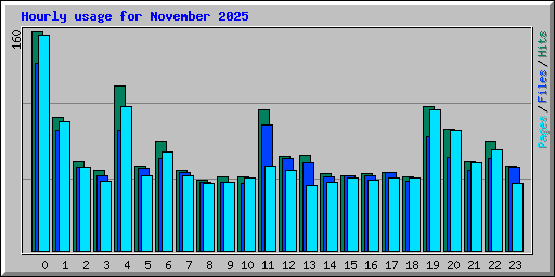 Hourly usage for November 2025