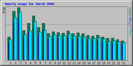 Hourly usage for March 2026
