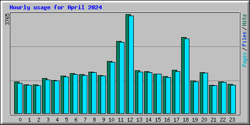 Hourly usage for April 2024