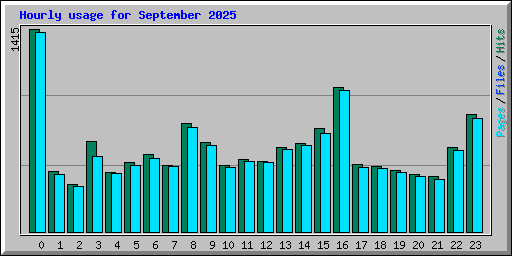 Hourly usage for September 2025