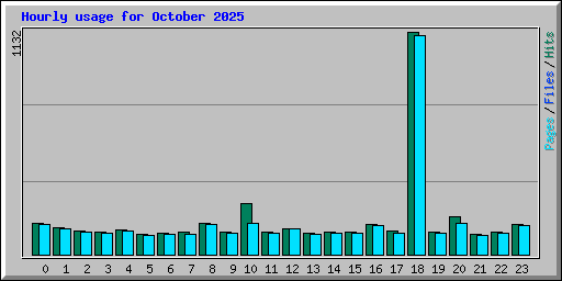 Hourly usage for October 2025